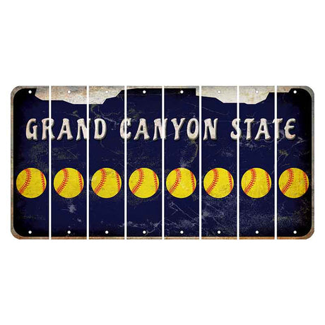 Arizona Navy Cut License Plate Strips (Set of 8) Softball