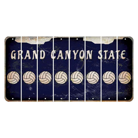 Arizona Navy Cut License Plate Strips (Set of 8) Volleyball