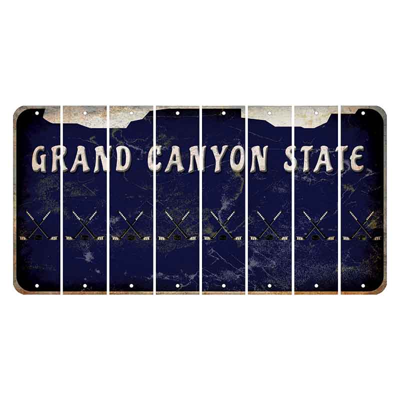 Arizona Navy Cut License Plate Strips (Set of 8) Hockey