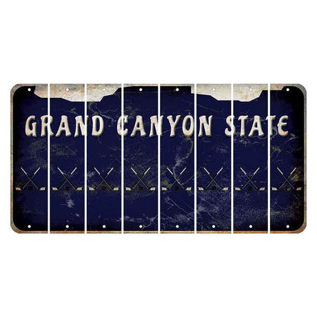 Arizona Navy Cut License Plate Strips (Set of 8) Hockey