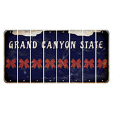 Arizona Navy Cut License Plate Strips (Set of 8) Cheer Bow