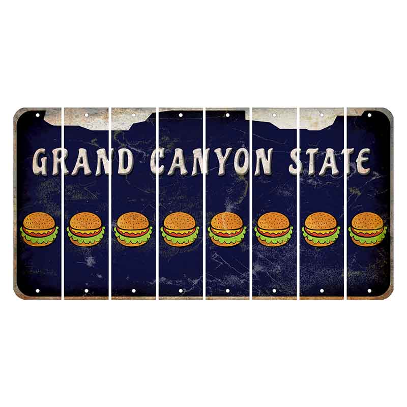Arizona Navy Cut License Plate Strips (Set of 8) Hamburger