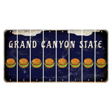 Arizona Navy Cut License Plate Strips (Set of 8) Hamburger