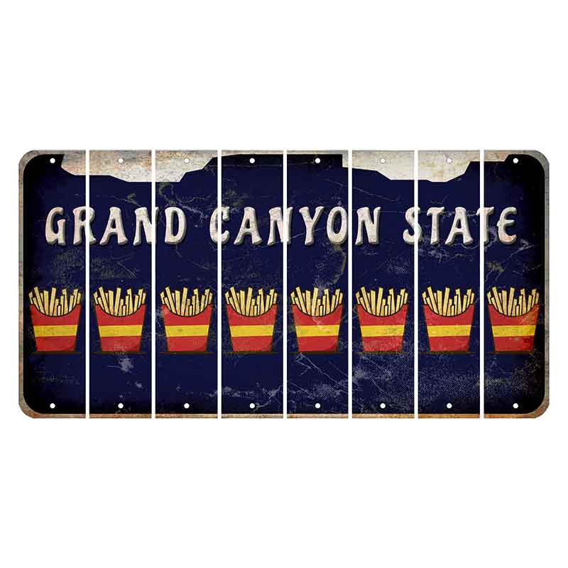 Arizona Navy Cut License Plate Strips (Set of 8) French Fries