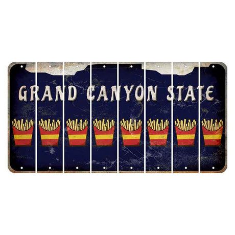 Arizona Navy Cut License Plate Strips (Set of 8) French Fries