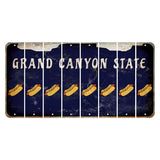 Arizona Navy Cut License Plate Strips (Set of 8) Hotdog