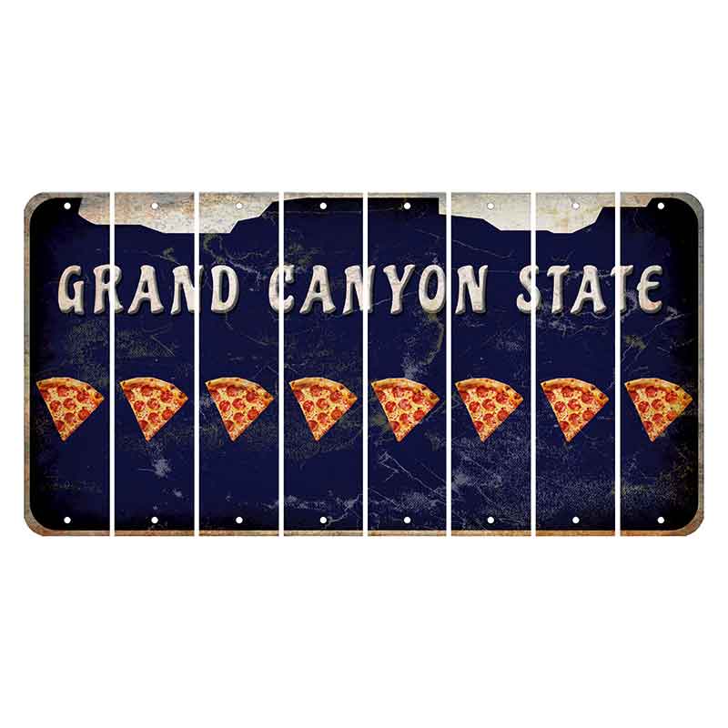 Arizona Navy Cut License Plate Strips (Set of 8) Pizza