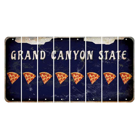 Arizona Navy Cut License Plate Strips (Set of 8) Pizza