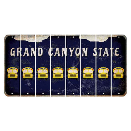 Arizona Navy Cut License Plate Strips (Set of 8) School Bus