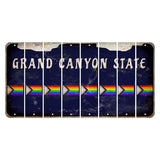 Arizona Navy Cut License Plate Strips (Set of 8) LGBTQ Flag