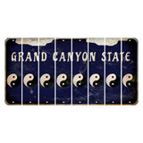Arizona Navy Cut License Plate Strips (Set of 8) Yin Yang