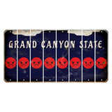 Arizona Navy Cut License Plate Strips (Set of 8) Emoji - Angry