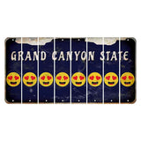 Arizona Navy Cut License Plate Strips (Set of 8) Emoji - Heart Eyes