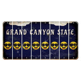 Arizona Navy Cut License Plate Strips (Set of 8) Emoji - Shades