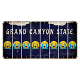 Arizona Navy Cut License Plate Strips (Set of 8) Emoji - Crying