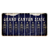 Arizona Navy Cut License Plate Strips (Set of 8) Skeleton