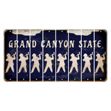 Arizona Navy Cut License Plate Strips (Set of 8) Fireman with Axe