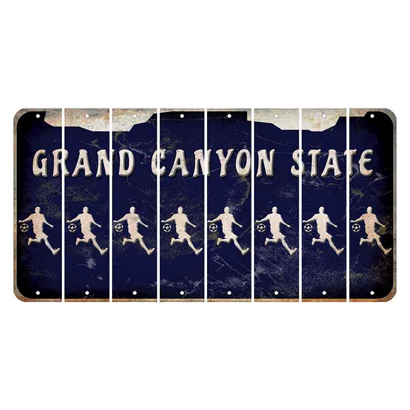 Arizona Navy Cut License Plate Strips (Set of 8) Soccer Player
