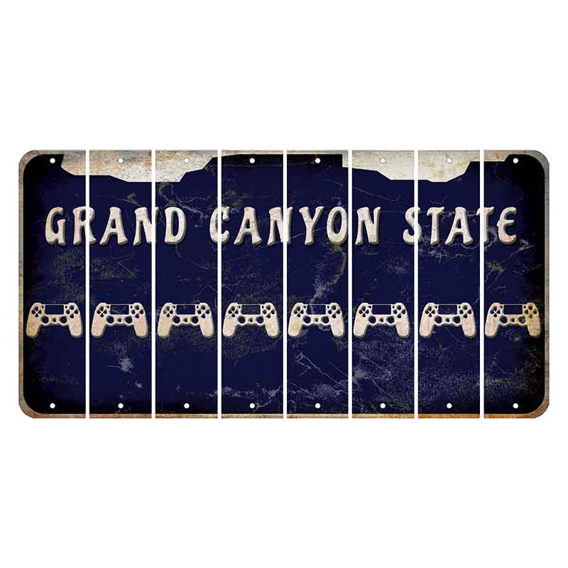 Arizona Navy Cut License Plate Strips (Set of 8) PS Controller