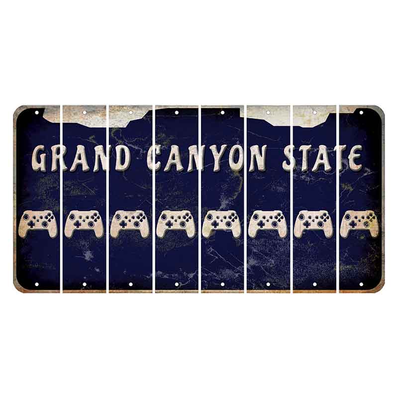 Arizona Navy Cut License Plate Strips (Set of 8) X Controller
