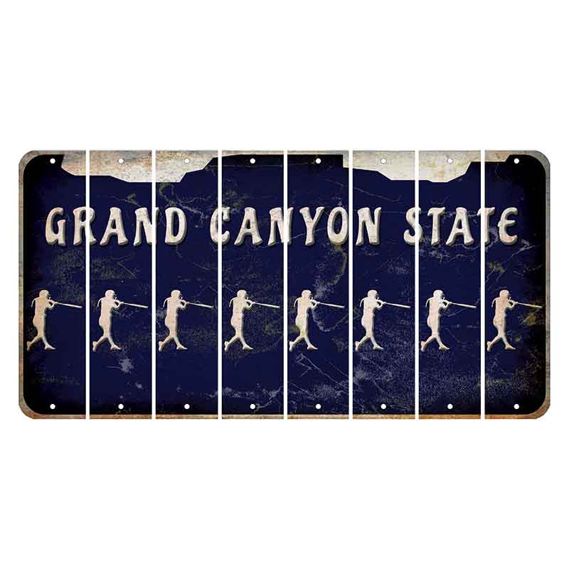 Arizona Navy Cut License Plate Strips (Set of 8) Softball Batter