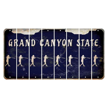 Arizona Navy Cut License Plate Strips (Set of 8) Softball Batter