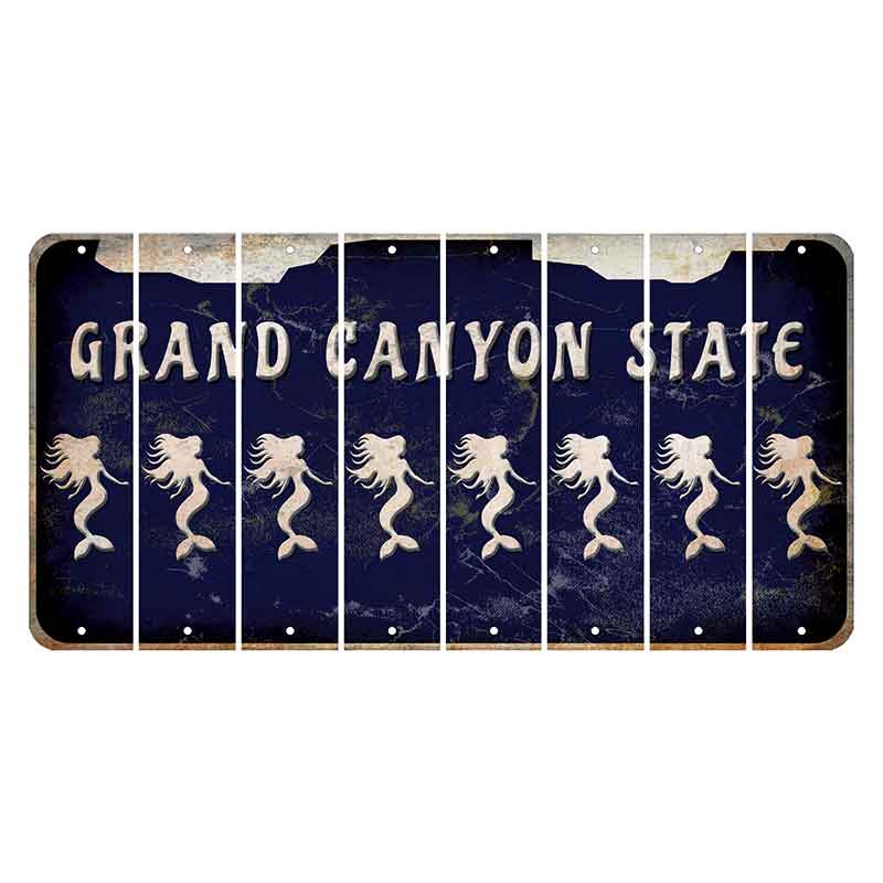 Arizona Navy Cut License Plate Strips (Set of 8) Mermaid