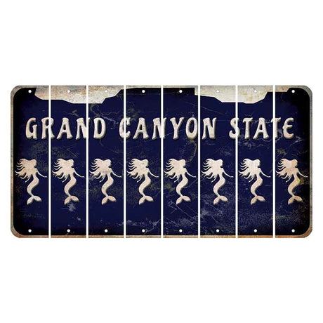 Arizona Navy Cut License Plate Strips (Set of 8) Mermaid