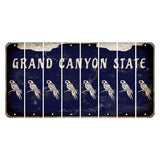 Arizona Navy Cut License Plate Strips (Set of 8) Parrot