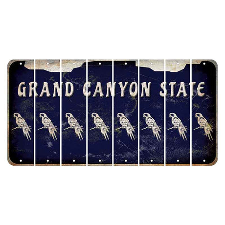 Arizona Navy Cut License Plate Strips (Set of 8) Parrot