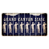 Arizona Navy Cut License Plate Strips (Set of 8) Police Officer