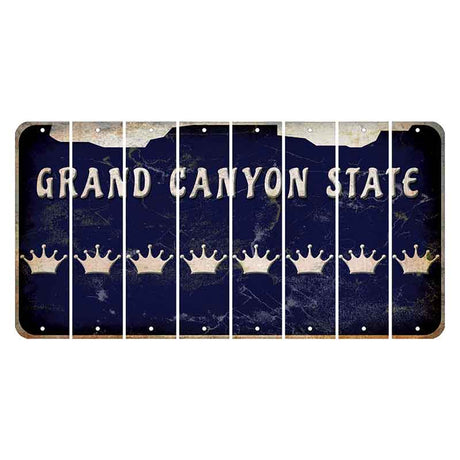 Arizona Navy Cut License Plate Strips (Set of 8) Crown