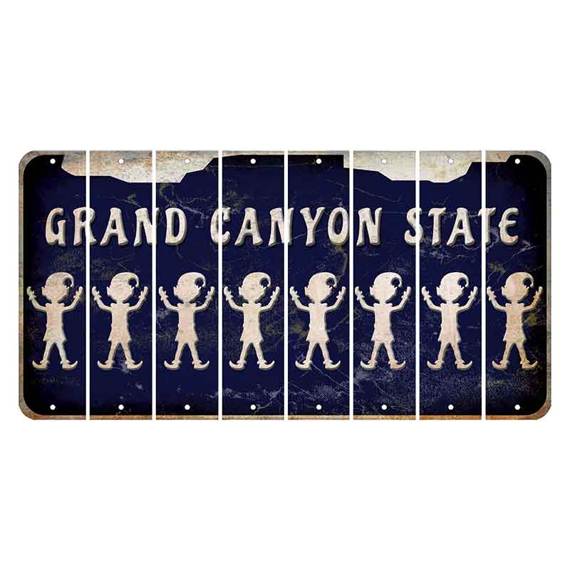 Arizona Navy Cut License Plate Strips (Set of 8) Elf