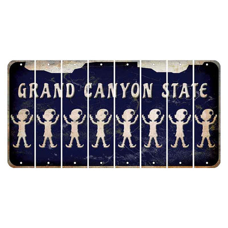 Arizona Navy Cut License Plate Strips (Set of 8) Elf