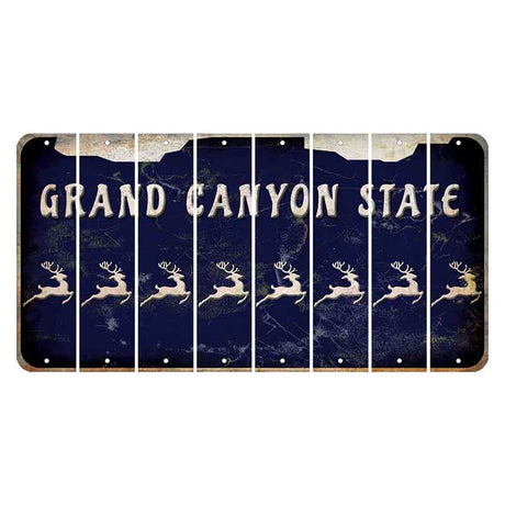 Arizona Navy Cut License Plate Strips (Set of 8) Reindeer