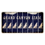 Arizona Navy Cut License Plate Strips (Set of 8) Howling Wolf