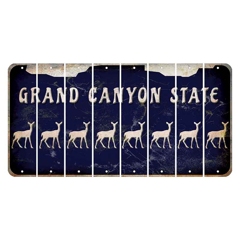 Arizona Navy Cut License Plate Strips (Set of 8) Doe