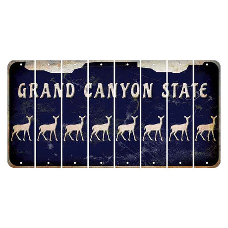 Arizona Navy Cut License Plate Strips (Set of 8) Doe
