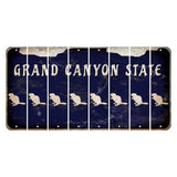 Arizona Navy Cut License Plate Strips (Set of 8) Beaver