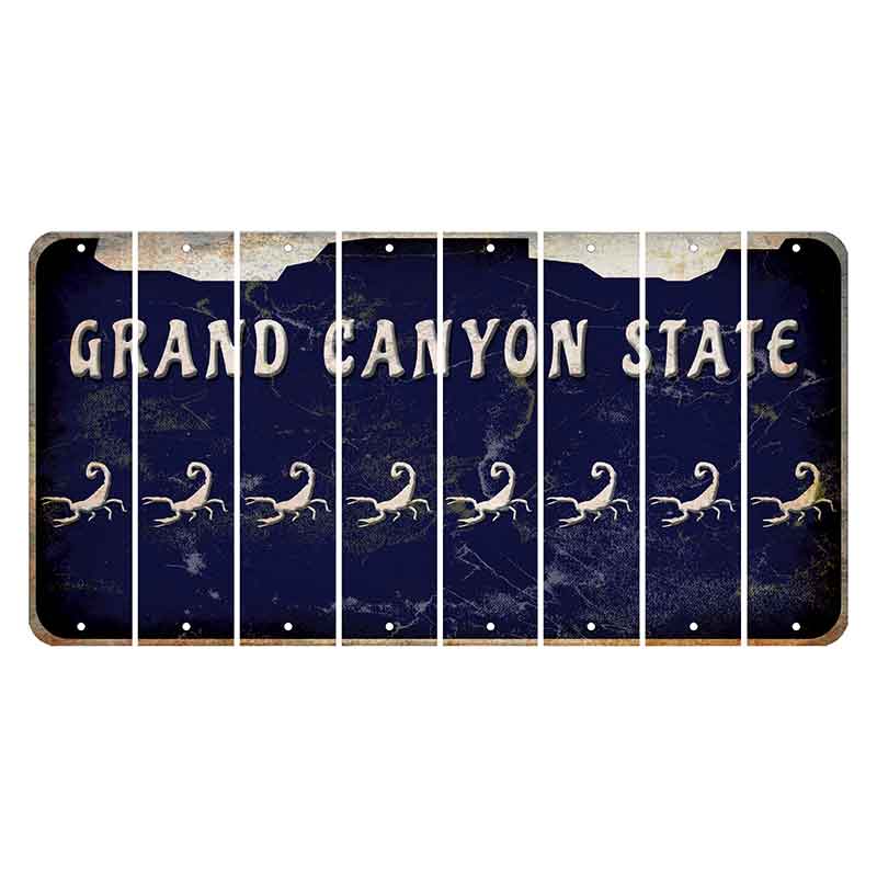 Arizona Navy Cut License Plate Strips (Set of 8) Scorpion