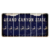 Arizona Navy Cut License Plate Strips (Set of 8) Scorpion