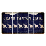Arizona Navy Cut License Plate Strips (Set of 8) Elephant