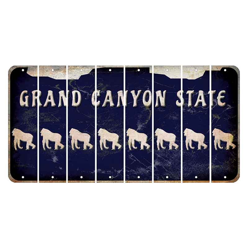 Arizona Navy Cut License Plate Strips (Set of 8) Gorilla