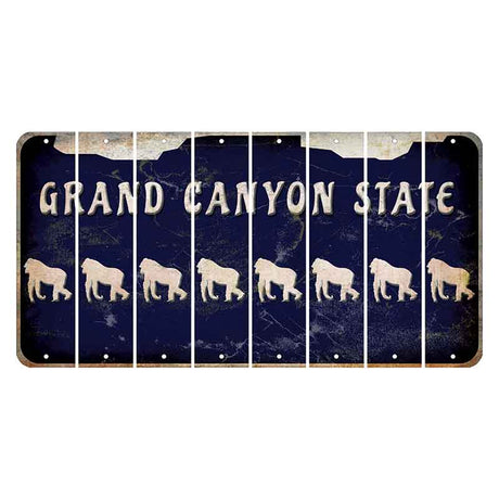 Arizona Navy Cut License Plate Strips (Set of 8) Gorilla