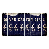 Arizona Navy Cut License Plate Strips (Set of 8) Gecko