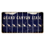 Arizona Navy Cut License Plate Strips (Set of 8) Kangaroo