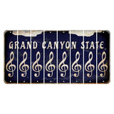 Arizona Navy Cut License Plate Strips (Set of 8) Music Note