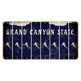 Arizona Navy Cut License Plate Strips (Set of 8) Skier