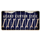 Arizona Navy Cut License Plate Strips (Set of 8) Wrench