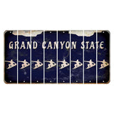 Arizona Navy Cut License Plate Strips (Set of 8) Snowboarder